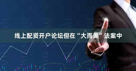 线上配资开户论坛但在“大而美”法案中